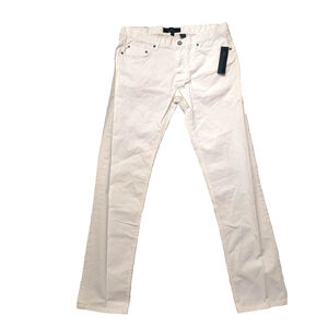 Marc by Marc Jacobs Canvas White New Uniform Fit Straight Leg Jeans 34x34